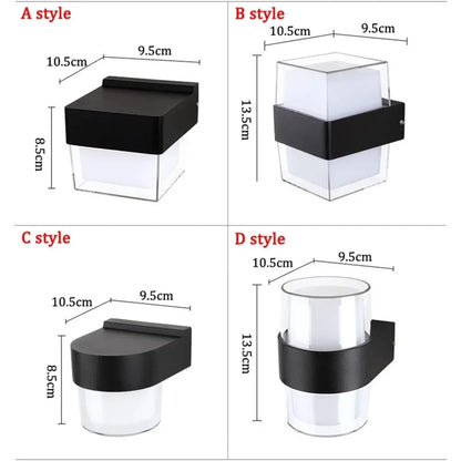 Bright Outdoor LED Wall Lamp Waterproof 9W 18W