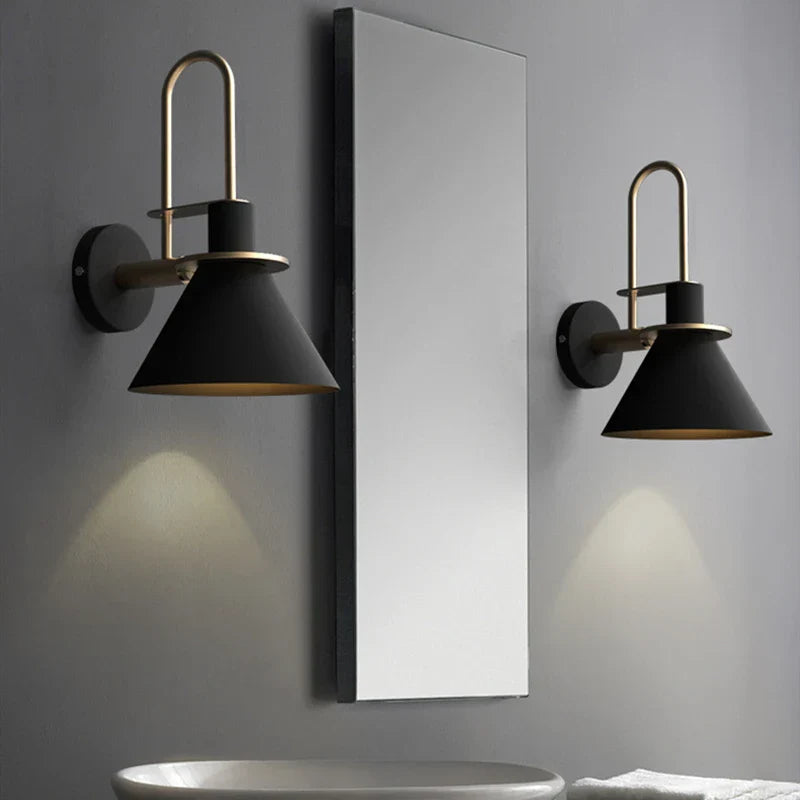 Rustic Metal Wall Light - E27 Downlight Lamp