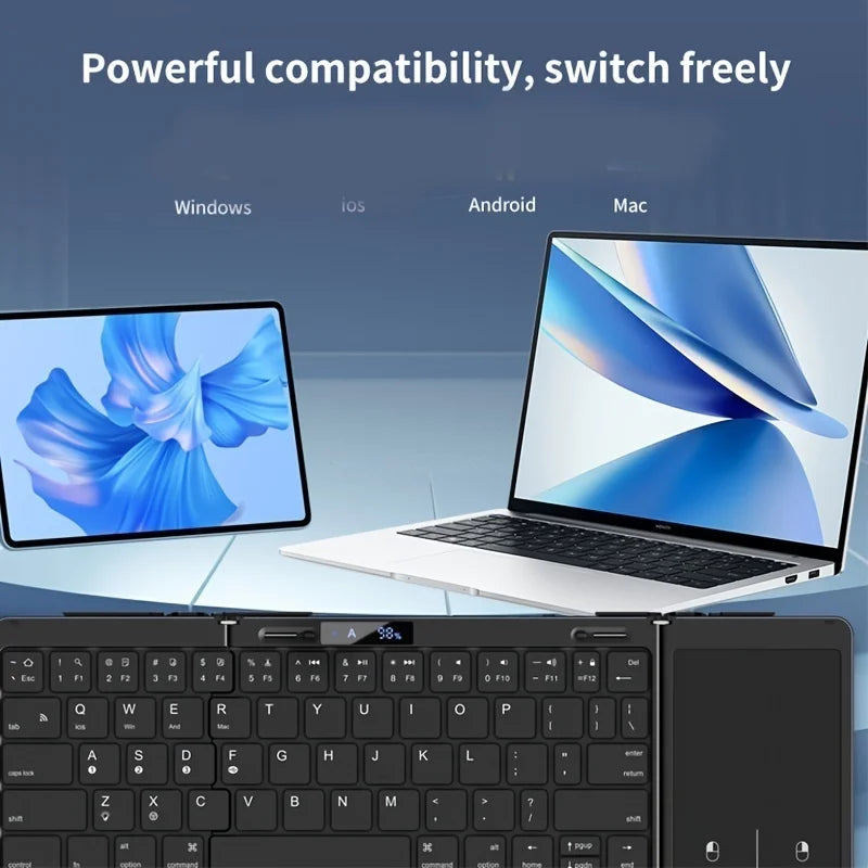 Portable Compact Wireless Backlit Travel Keyboard