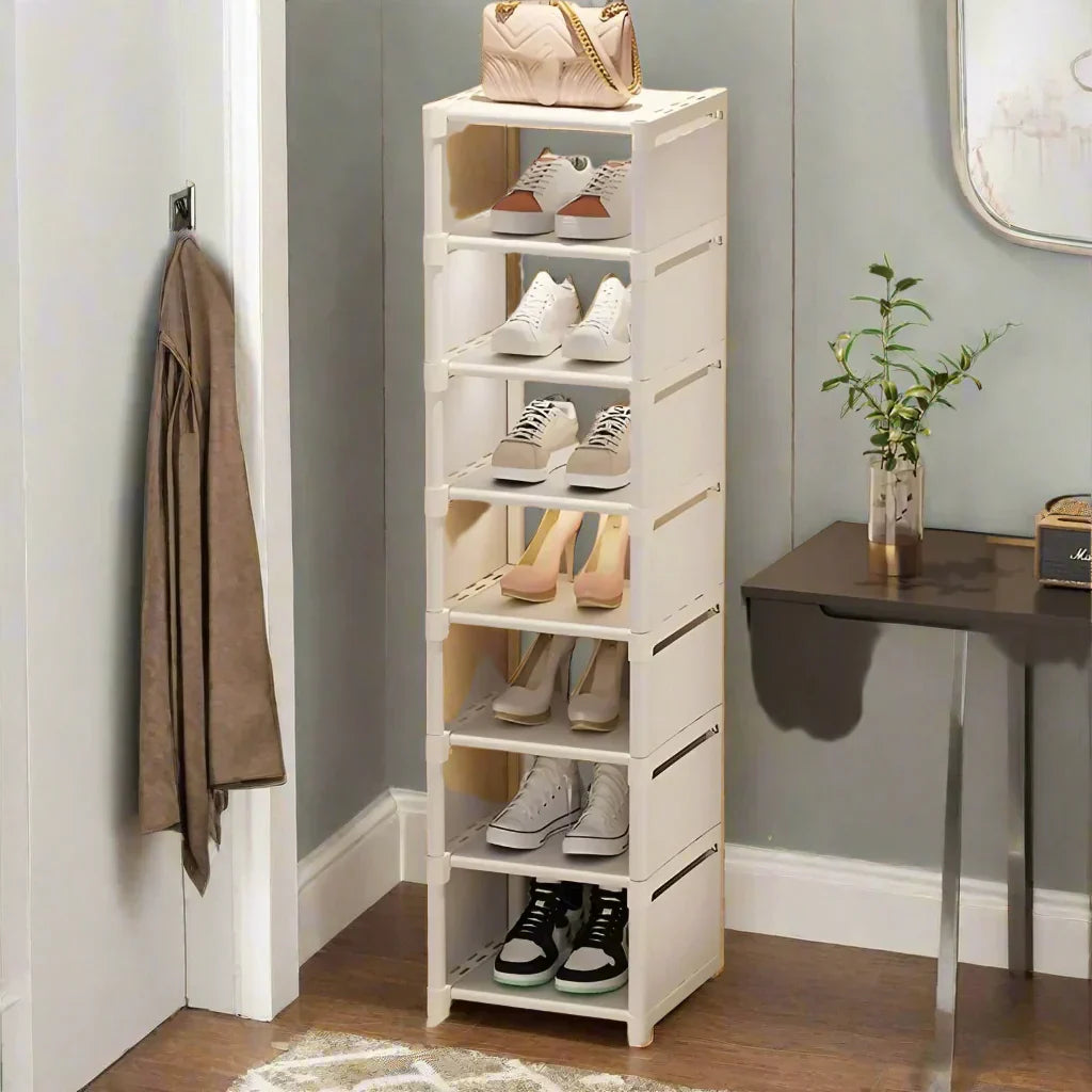 Compact Metal Stackable Shoe Organizer