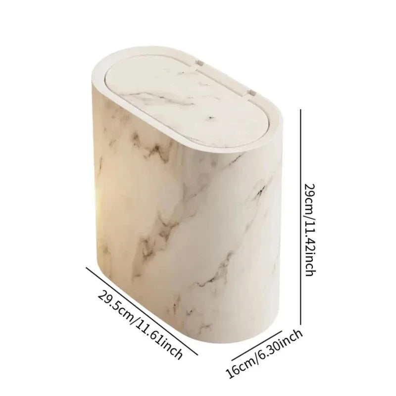 Elegant Stone Pattern Waste Bin