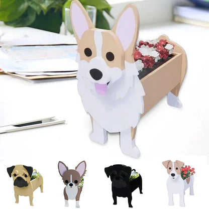 Cute Dog Planter Pot - Fun Animal Flower Holder