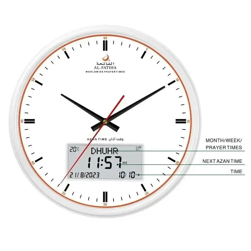 Islamic Digital Prayer Clock with Auto Azan Adjustment