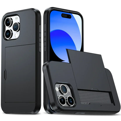 Thin iPhone Case with Card Slot and Full Protection