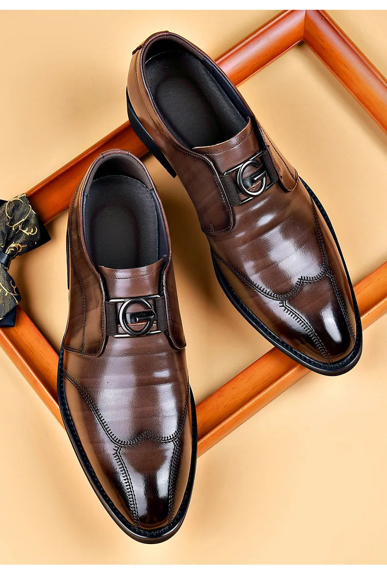 Classic Mens Leather Oxford Dress Shoes