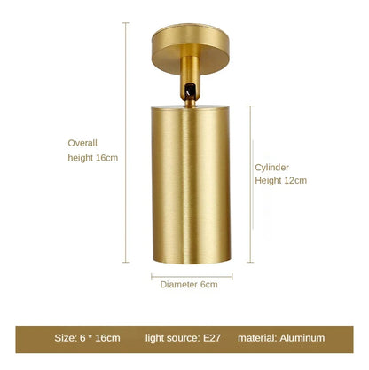 Sleek Gold LED Ceiling Lamp