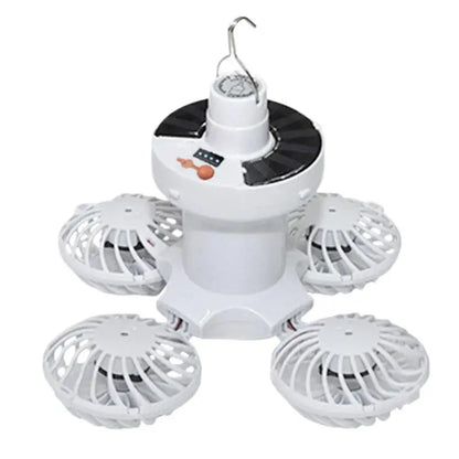 Compact Solar Powered Camp Lamp with Fan - Cofik