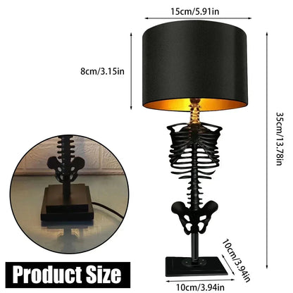 Spooky 3D Skull Table Lamp Halloween Decor Night Light