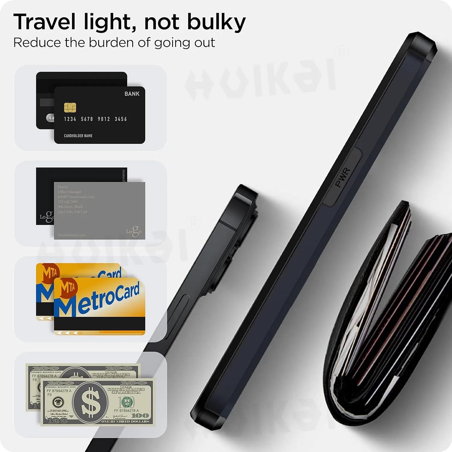 Thin Phone Case with Card Slot for iPhone 11