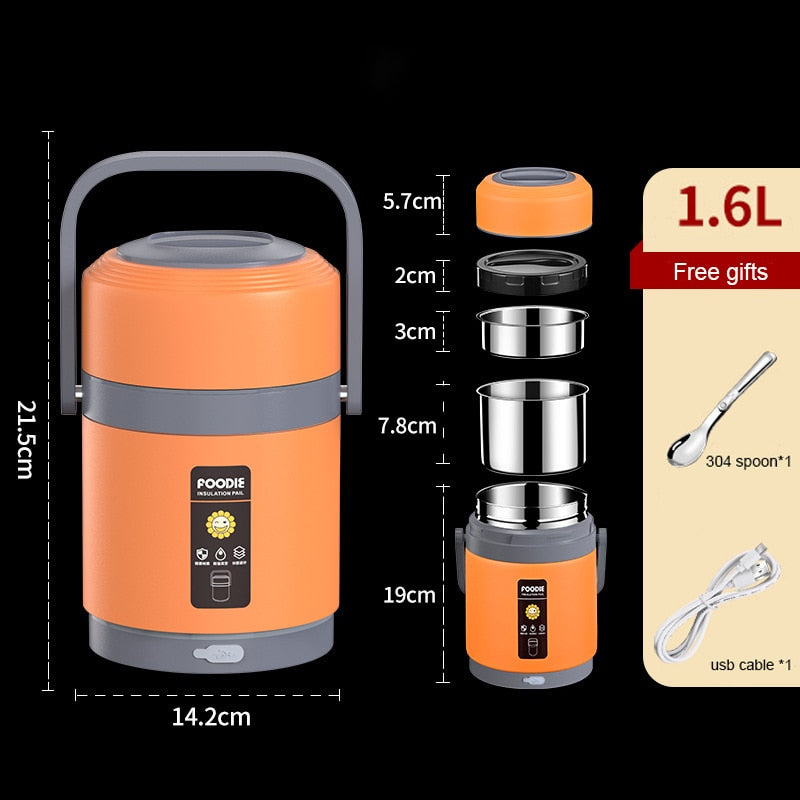 Insulated Thermal Lunch Box with USB Heater - Cofik