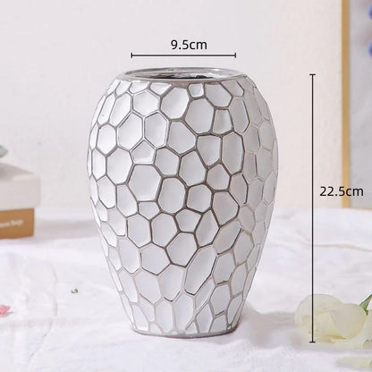 Luxury Gold Accented Ceramic Vase