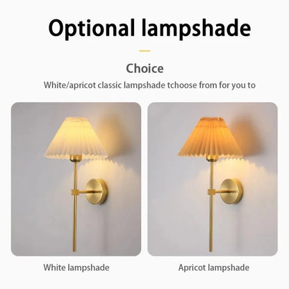 Classic LED Wall Light with Fabric Shade