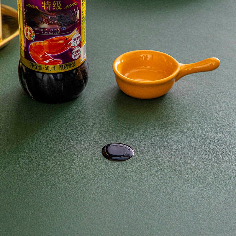 Waterproof Faux Leather Table Cover Mat