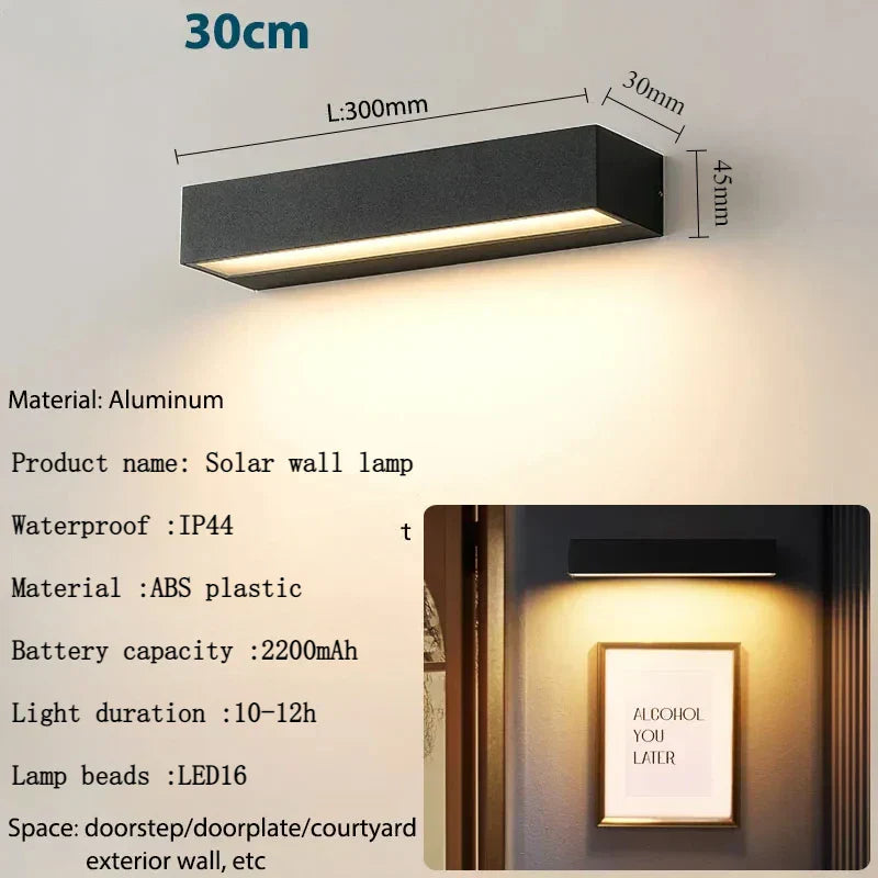 Bright Outdoor Solar Powered Garden Lamp LED