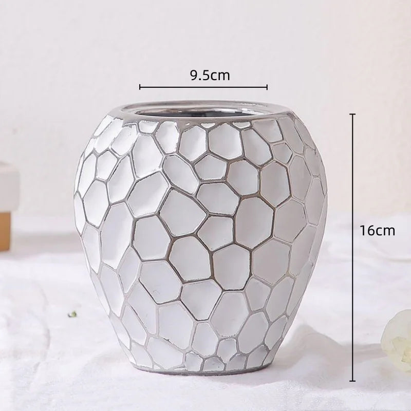 Luxury Gold Accented Ceramic Vase