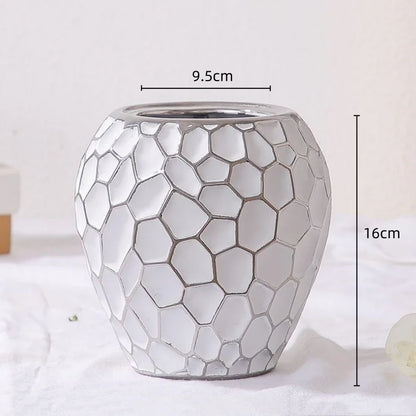 Luxury Gold Accented Ceramic Vase