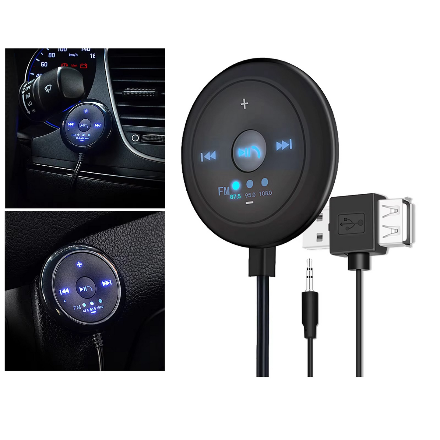Wireless Car Radio with Bluetooth and AUX Input