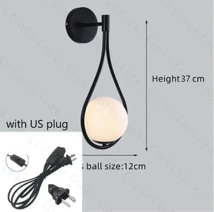 Elegant Crystal Globe Wall Light