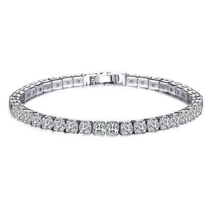 Trendy Sterling Silver Tennis Bracelet - Cofik