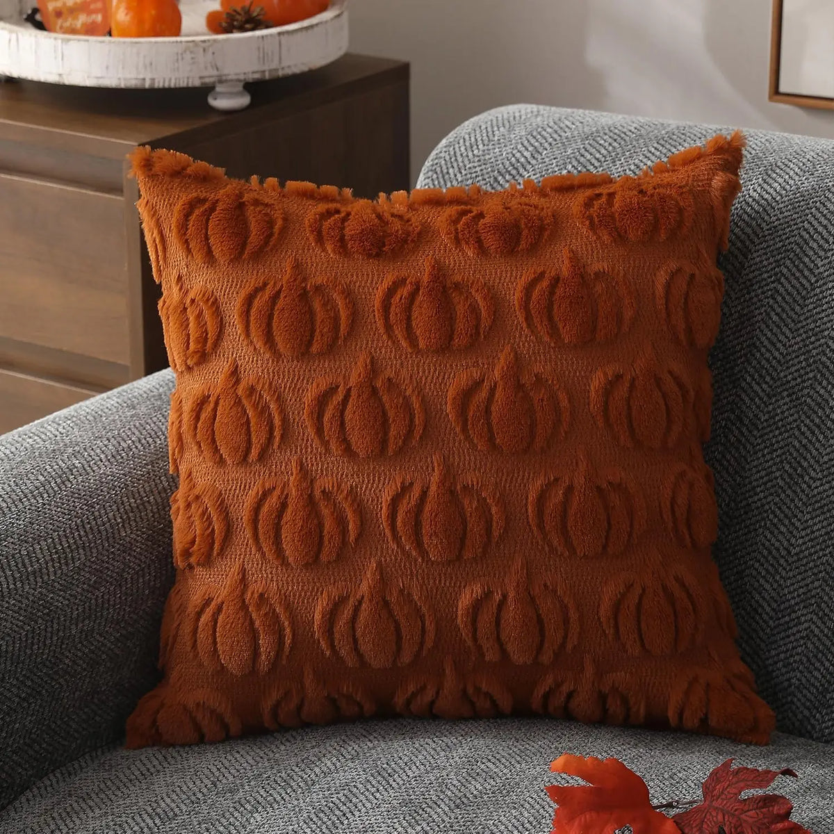 Soft Faux Fur Autumn Cushion Cover - Cofik