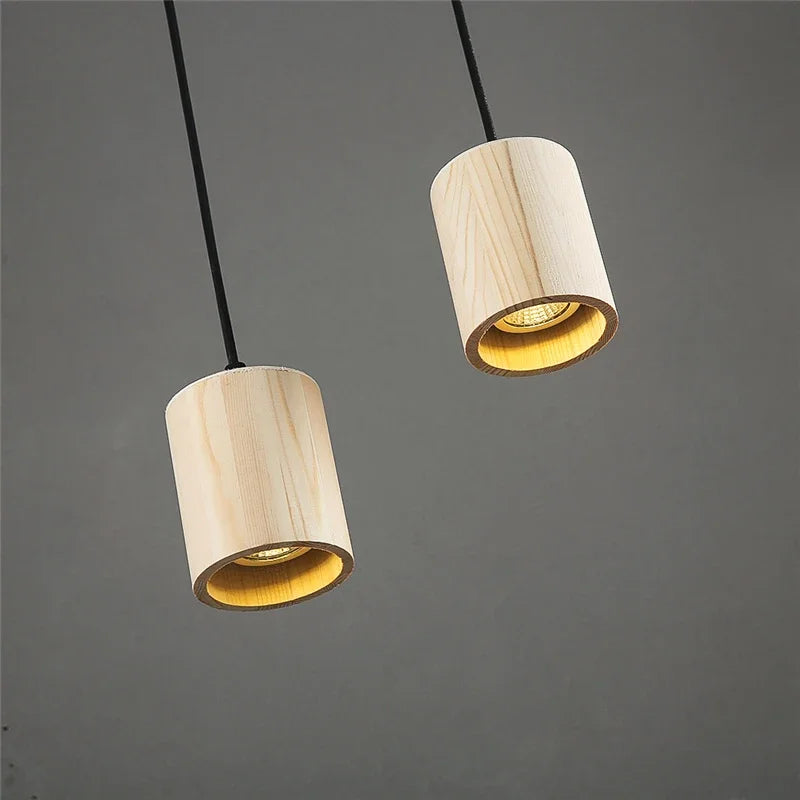 Rustic Wood Pendant Lamp