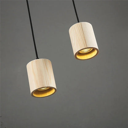 Rustic Wood Pendant Lamp