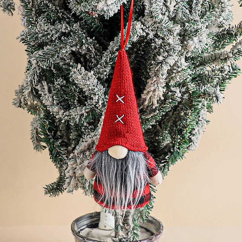 Fun Christmas Gnome Figurines with Bells & Holly - Cofik