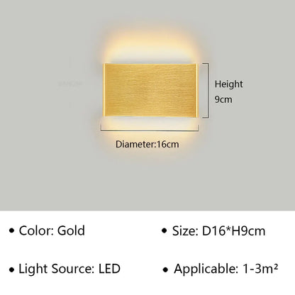 Contemporary LED Wall Light with Soft Warm Glow