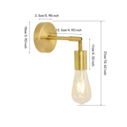 Rustic Metal Wall Lamp – Classic E27 Sconce