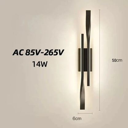 Slim LED Wall Light Strip - Contemporary Nordic Bedroom Lamp