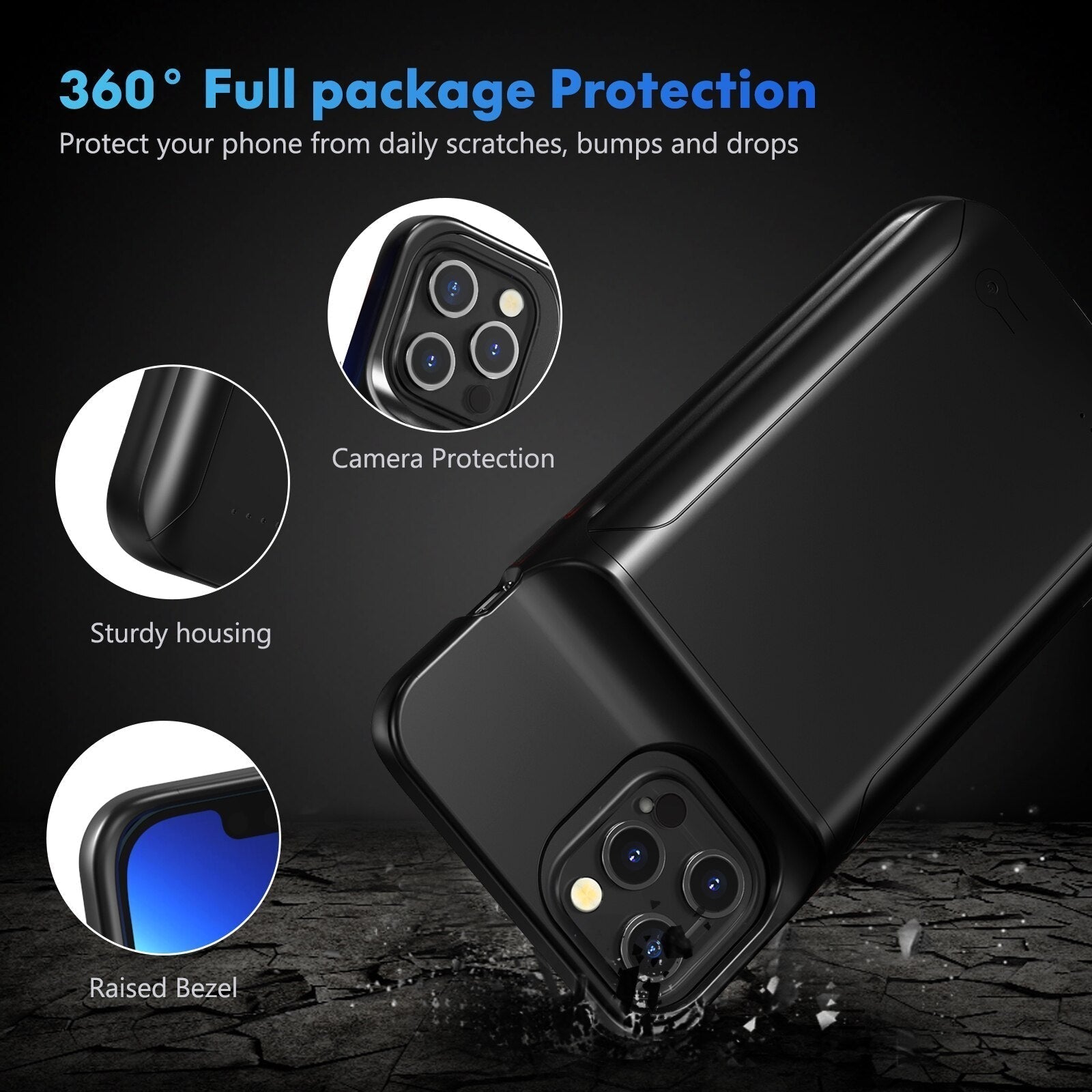Durable Phone Case with Built-in Power Bank Charger - Cofik