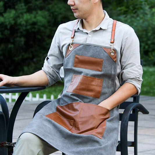 Luxury Genuine Leather Work Apron - Cofik