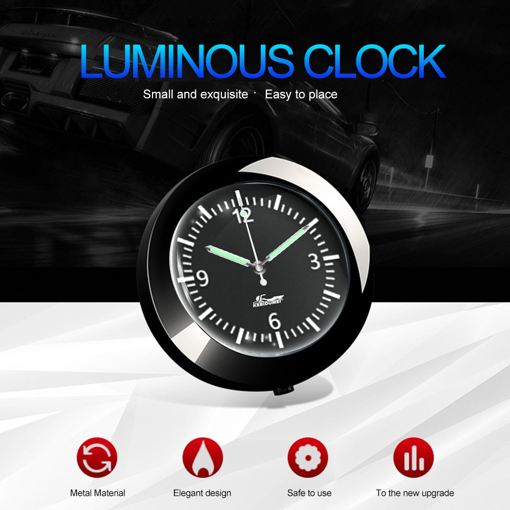 Adhesive Auto Dashboard Glow Clock