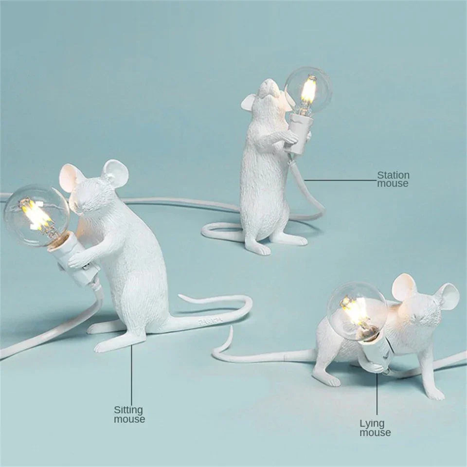 Fun Animal LED Desk Lamps: Cute Cat, Rat, Squirrel Night Lights