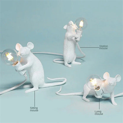 Fun Animal LED Desk Lamps: Cute Cat, Rat, Squirrel Night Lights