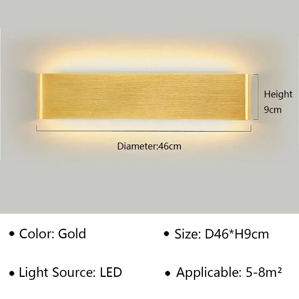Contemporary LED Wall Light with Soft Warm Glow
