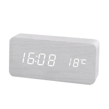 Simple LED Wood Clock with Wireless Charging - Cofik
