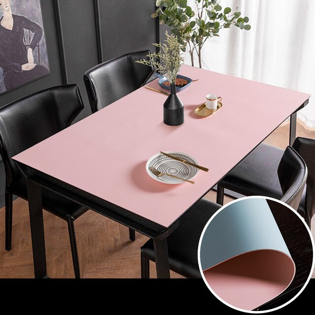 Waterproof Faux Leather Table Cover Mat