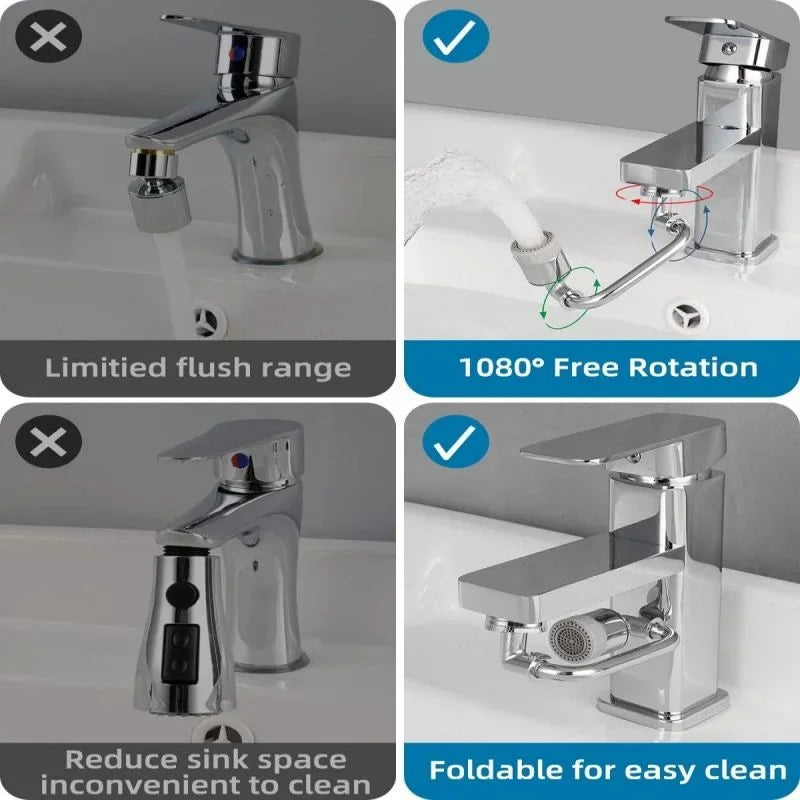 Flexible 360 Degree Faucet Extender Spray nozzle