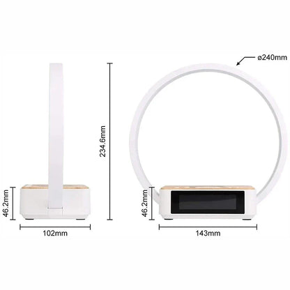 Smart Round Wireless Charging Table Lamp
