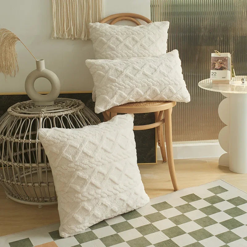 Soft Geometric Pattern Decor Cushion Cover - Cofik