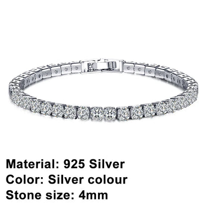 Trendy Sterling Silver Tennis Bracelet
