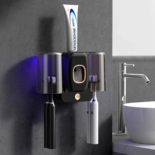 UV Sanitizing Toothbrush Holder with Auto Dispenser - Cofik