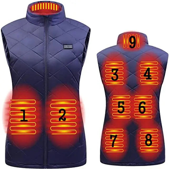 Warm Women's Heated Gilet with USB Power