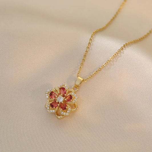 Blooming Floral Pendant Necklace - Cofik
