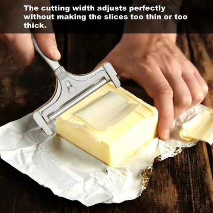 Pro Stainless Cheese Cutter with Adjustable Slice Control