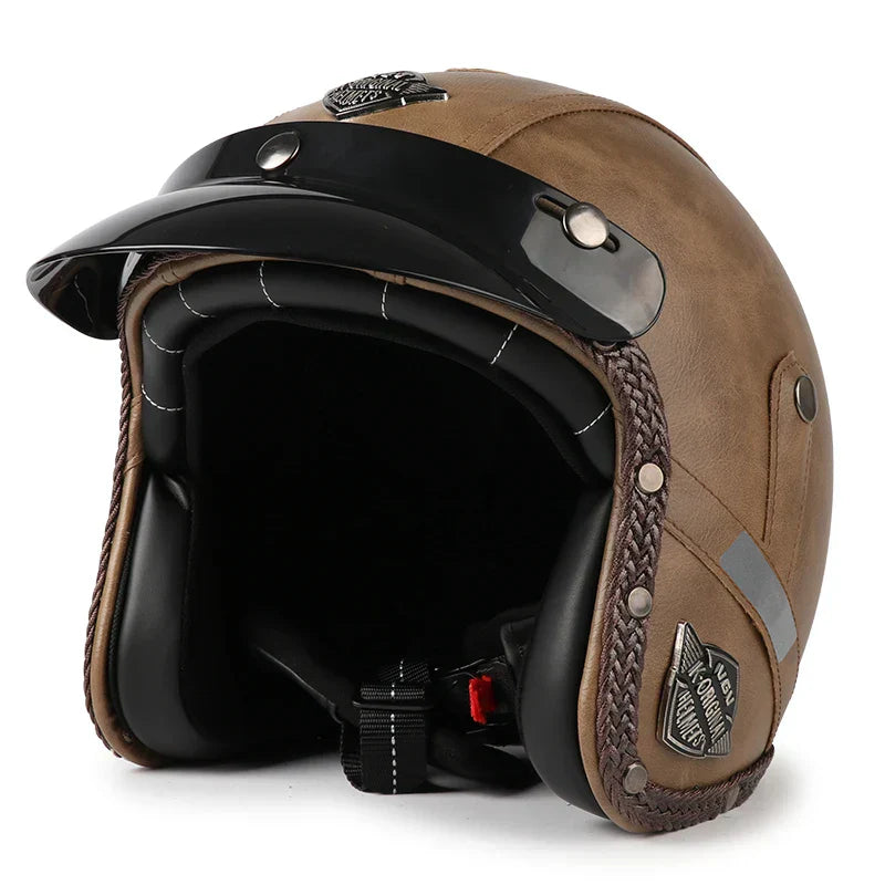 Classic Open Face Motorcycle Helmet Kael