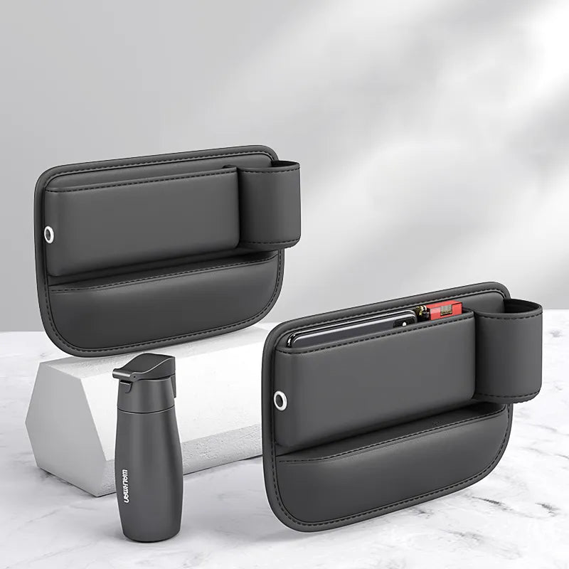 Car Storage Leather Console Cup Holder Organizer