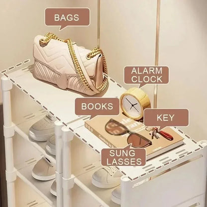 Space Saving Stackable Shoe Organizer Rack
