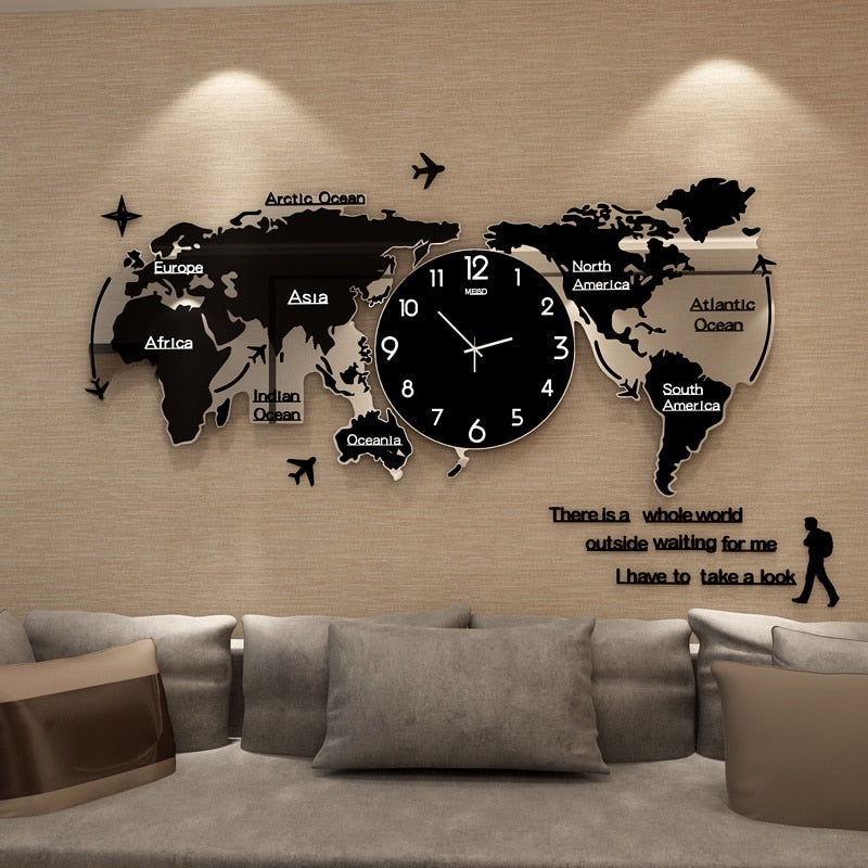 Stylish 3D DIY Acrylic Wall Clock Decor
